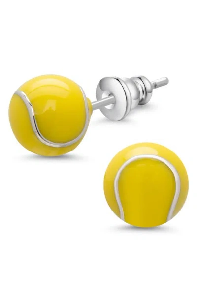 Lily Nily Kids' 3d Tennis Ball Stud Earrings In Yellow