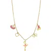 Lily Nily Kids' Ballet Enamel Charm Necklace In Gold
