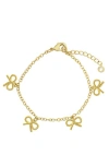 Lily Nily Kids' Bow Twist Charm Bracelet In Gold