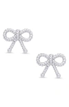 Lily Nily Kids' Bow Twist Stud Earrings In Silver
