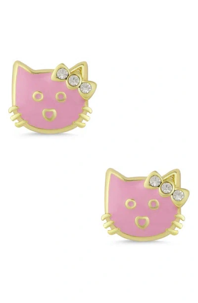 Lily Nily Kids' Cat Stud Earrings In Pink