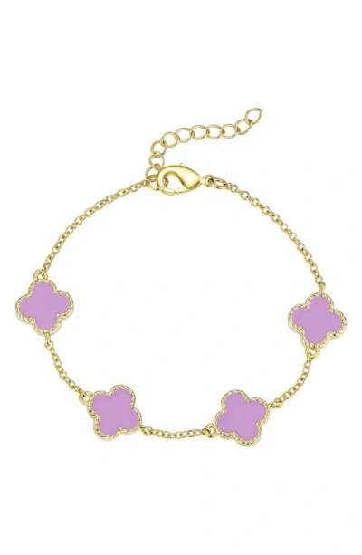 Lily Nily Kids' Clover Bracelet In Purple