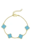 Lily Nily Kids' Clover Bracelet In Turquoise