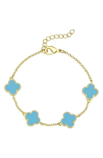 Lily Nily Kids' Clover Bracelet In Turquoise