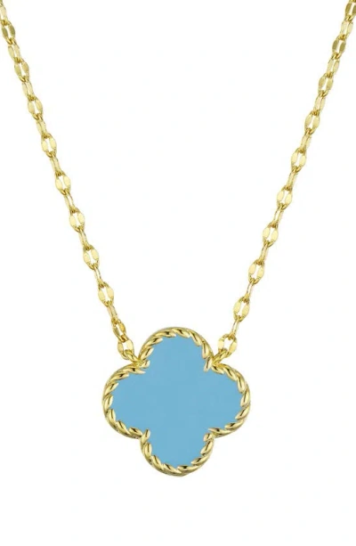 Lily Nily Kids' Clover Pendant Necklace In Turquoise