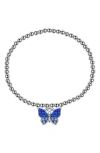 Lily Nily Kids' Crystal Butterfly Bracelet In Blue