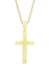 LILY NILY LILY NILY KIDS' CUBIC ZIRCONIA CROSS PENDANT NECKLACE