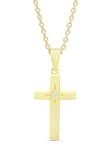 Lily Nily Kids' Cubic Zirconia Cross Pendant Necklace In Gold