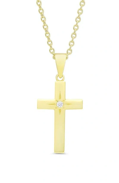 Lily Nily Kids' Cubic Zirconia Cross Pendant Necklace In Gold