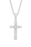 LILY NILY KIDS' CUBIC ZIRCONIA CROSS PENDANT NECKLACE