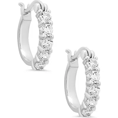 Lily Nily Kids' Cubic Zirconia Hoop Earrings In Silver