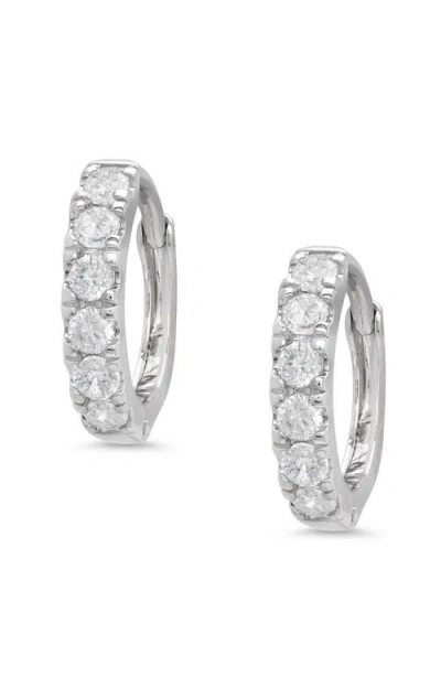 Lily Nily Kids' Cubic Zirconia Hoop Earrings In White