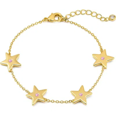 Lily Nily Kids' Cubic Zirconia Star Bracelet In Gold
