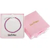 Lily Nily Kids' Cubic Zirconia Tennis Bracelet In Dark Pink