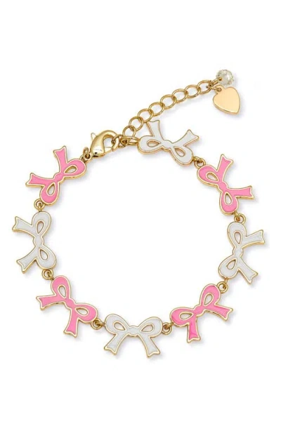 Lily Nily Kids' Flat Bow Bracelet In Gold