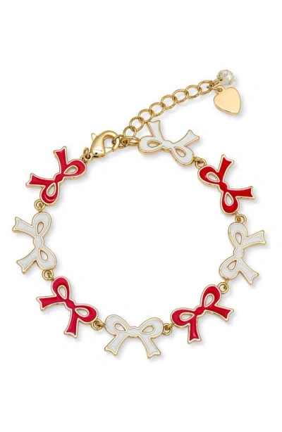 Lily Nily Kids' Flat Bow Bracelet In Gold