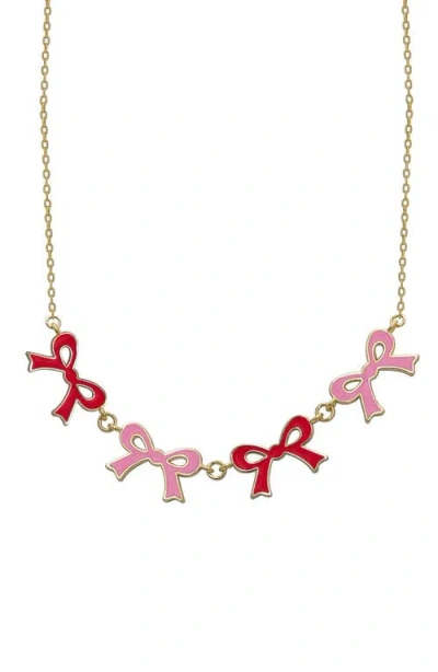 Lily Nily Kids' Flat Bow Link Necklace In Multi