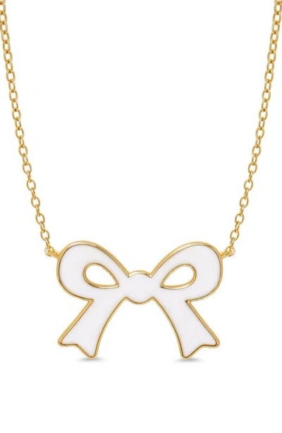 Lily Nily Kids' Flat Bow Pendant Necklace In Gold