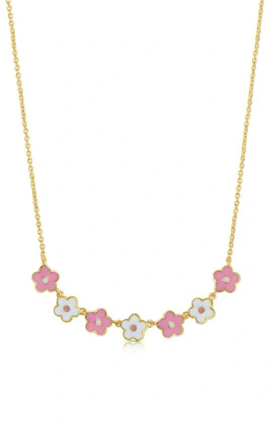 Lily Nily Kids' Flower Link Frontal Necklace In Gold