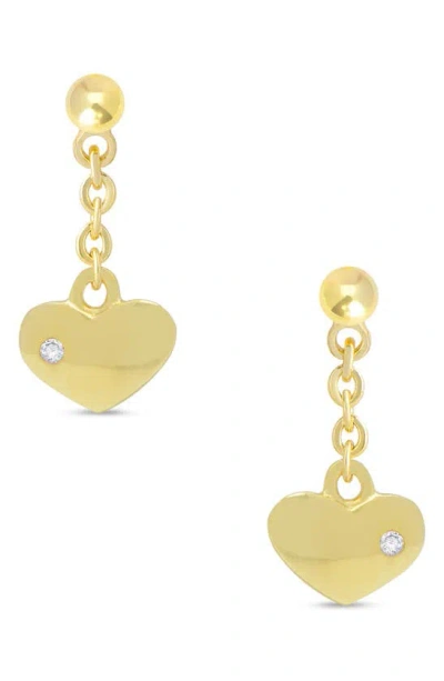 Lily Nily Kids' Heart Drop Earrings In Gold