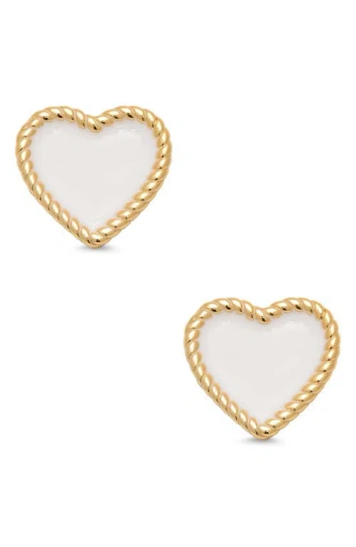Lily Nily Kids' Heart Twist Stud Earrings In Gold