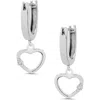 Lily Nily Kids' Open Heart Drop Earrings In Silver