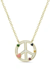 Lily Nily Kids' Peace & Love Pendant Necklace In Pink