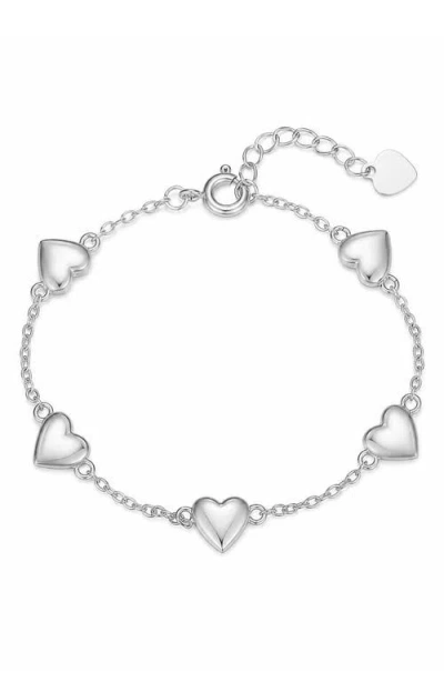 Lily Nily Kids' Puffed Heart Bracelet In Metallic