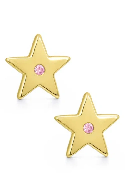 Lily Nily Kids' Star Cubic Zirconia Stud Earrings In Gold