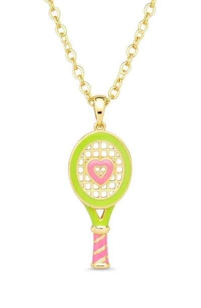 Lily Nily Kids' Tennis Racket Pendant Necklace In Gold