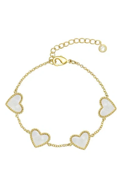 Lily Nily Kids'  Mop Heart Bracelet In Gold