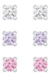 Lily Nily Pack Of 3 Stud Earrings In Silver