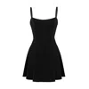 Lily Phellera Women's Black Nora Strap Mini Dress With Open Back In Black