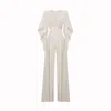 Lily Phellera Women's Calypso Jumpsuit In Angel Breath White In White
