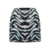 Lily Phellera Women's Gigi Sequin Mini Skirt In Zebra Print