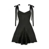 Lily Phellera Women's Kaya Mini Linen Dress In Midnight Black In Black
