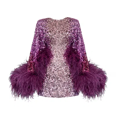 Lily Phellera Women's Limited Edition Ombré Sequined Deva Mini Dress In Fuchsia In Pink