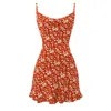 Lily Phellera Women's La Dolce Vita Floral Print Summer Mini Dress