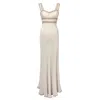 Lily Phellera Women's Neutrals Calais Silk Slip Dress In Alabastrine White In White