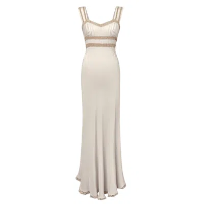 Lily Phellera Women's Neutrals Calais Silk Slip Dress In Alabastrine White