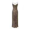 Lily Phellera Women's Ora Midi Dress In Leopard Bite In Black