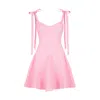 Lily Phellera Women's Pink / Purple Kaya Mini Linen Dress - Pink & Purple In Pink/purple