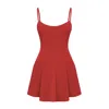 Lily Phellera Women's Rose Gold Nora Strap Mini Dress With Open Back In Coral In Rose Gold