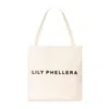 Lily Phellera Women's White  Oversized Tote Canvas Bag In White