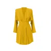 Lily Phellera Women's Yellow / Orange Zimmer Lounge Kimono Dress In Mustard Seed In Yellow/orange