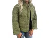 Lily Quilted Down Jacket In Olive In Green