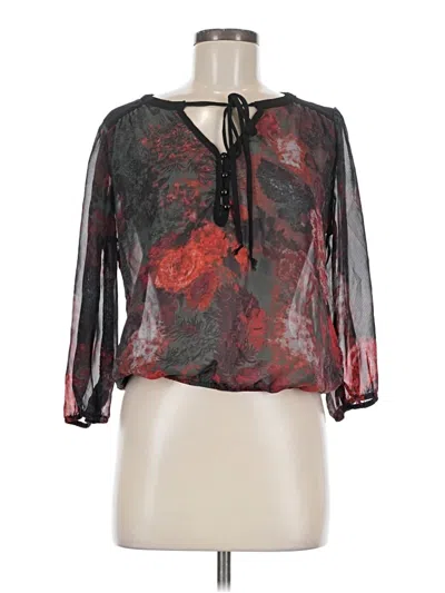Pre-owned Lily Rose 3/4 Sleeve Blouse In Black