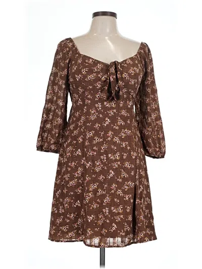 Pre-owned Lily Rose Casual Dress In Brown