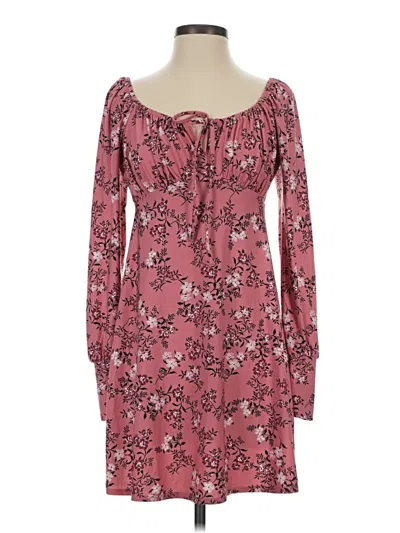 Pre-owned Lily Rose Casual Dress In Burgundy