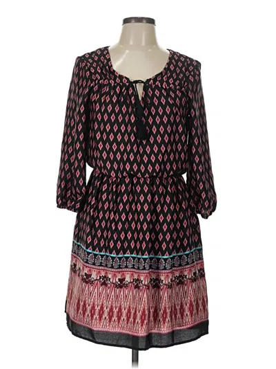Pre-owned Lily Rose Casual Dress In Burgundy